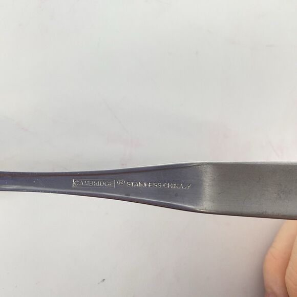 Set of 8 Cambridge Stainless Salad Forks Madison Pattern 6 1/8” Satin Plain - Picture 4 of 4